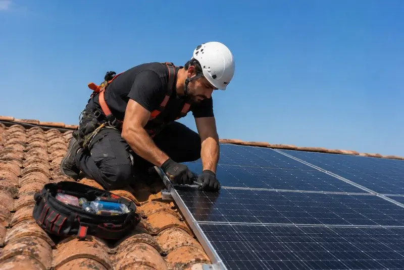 Maintenance et monitoring de panneaux solaires au Dourn