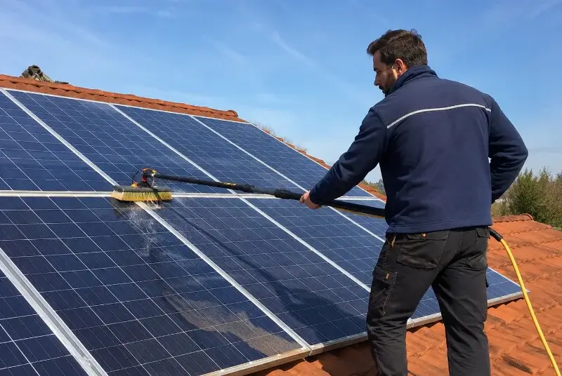 Nettoyage et entretien de panneaux solaires au Dourn