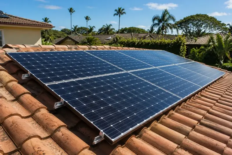 Installation de panneaux solaires au Dourn